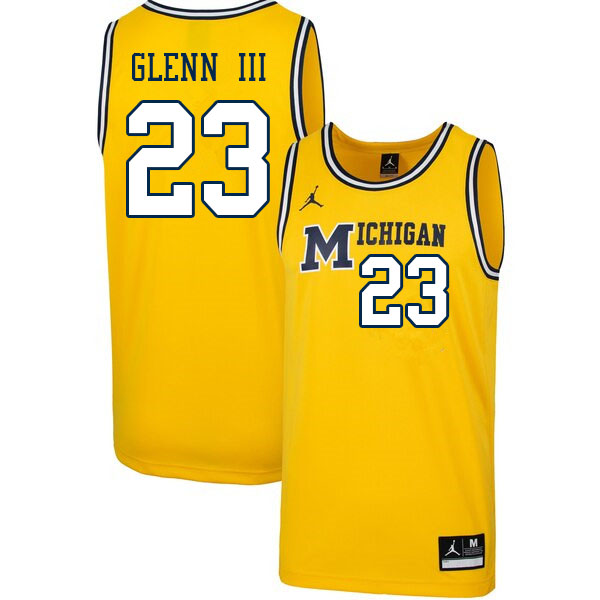Men #23 Gregg Glenn III Michigan Wolverines College Basketball Jerseys Sale-Throwback - Click Image to Close